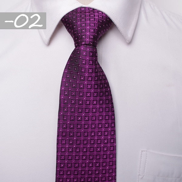 8 CM Business Formal Tie Pencil Striped