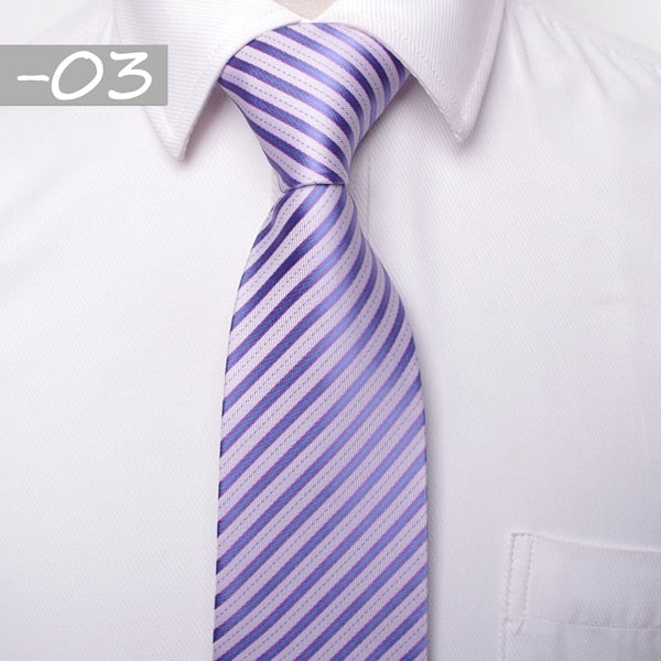8 CM Business Formal Tie Pencil Striped