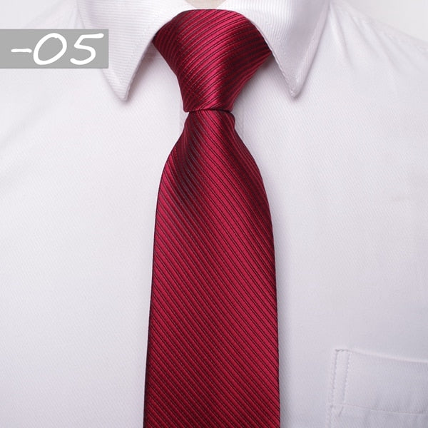 8 CM Business Formal Tie Pencil Striped
