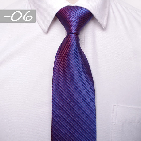 8 CM Business Formal Tie Pencil Striped