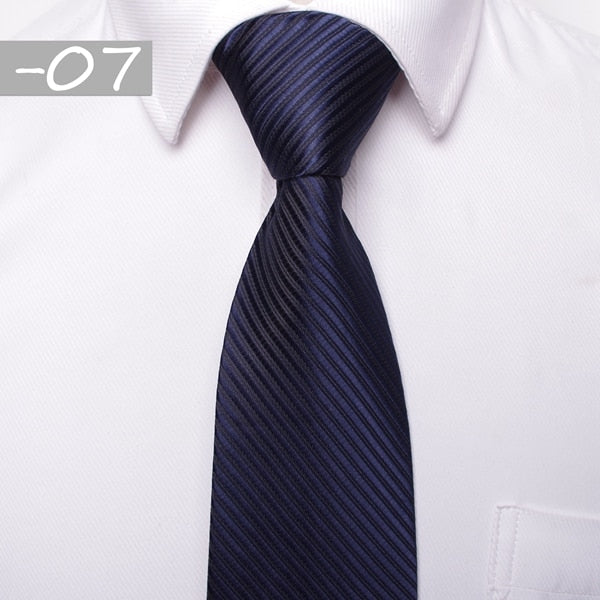 8 CM Business Formal Tie Pencil Striped