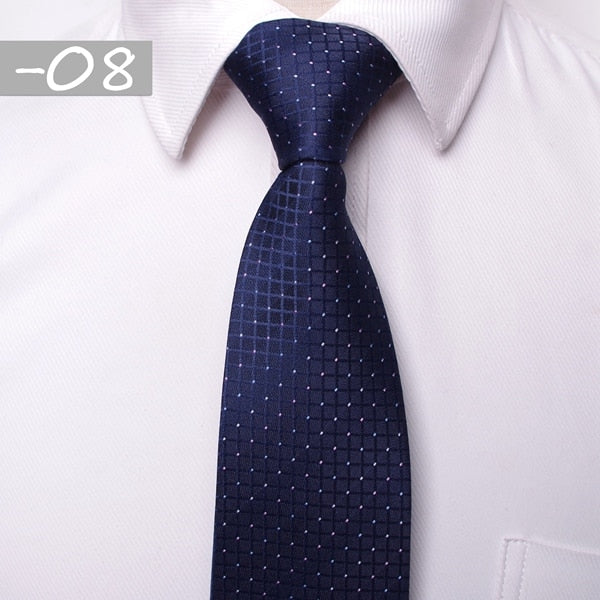 8 CM Business Formal Tie Pencil Striped