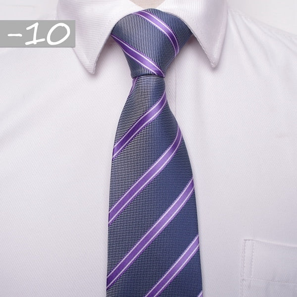 8 CM Business Formal Tie Pencil Striped