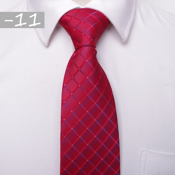 8 CM Business Formal Tie Pencil Striped