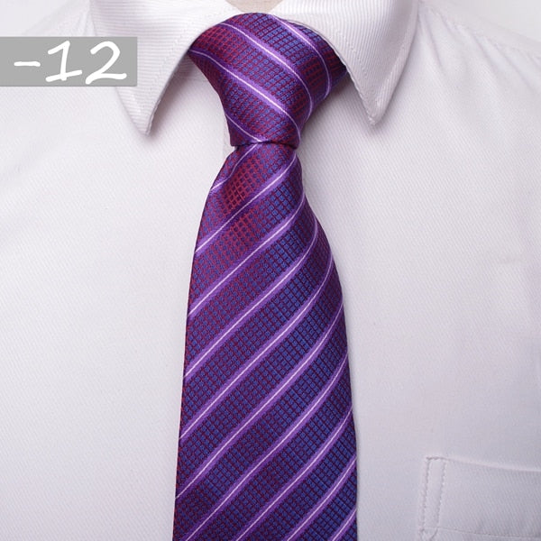 8 CM Business Formal Tie Pencil Striped