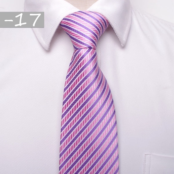 8 CM Business Formal Tie Pencil Striped
