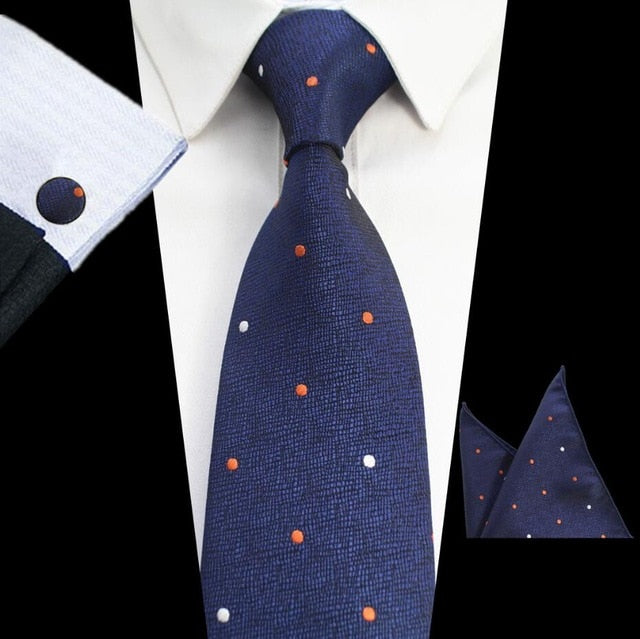 Mens Plaid Dot Paisley Handkerchief Neckties