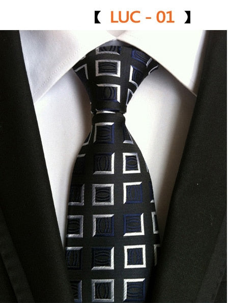 Fashion Plaid Necktie Striped Geometric Shapes