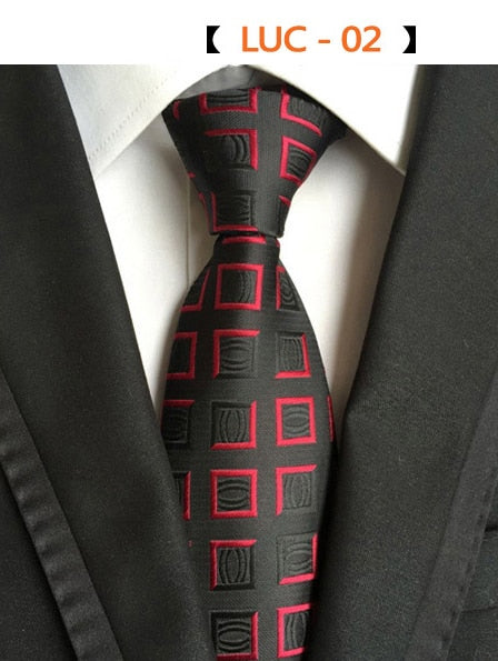 Fashion Plaid Necktie Striped Geometric Shapes