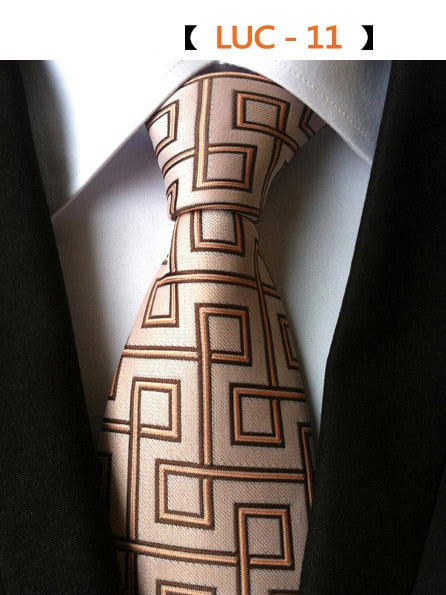 Fashion Plaid Necktie Striped Geometric Shapes