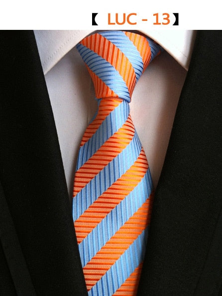 Fashion Plaid Necktie Striped Geometric Shapes