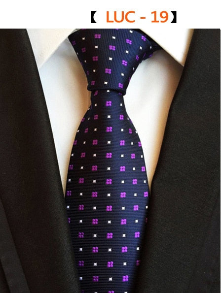 Fashion Plaid Necktie Striped Geometric Shapes
