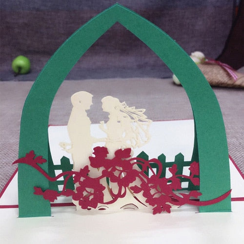 3D Pop Up Greeting Cards Birthday Valentines Wedding Engagement