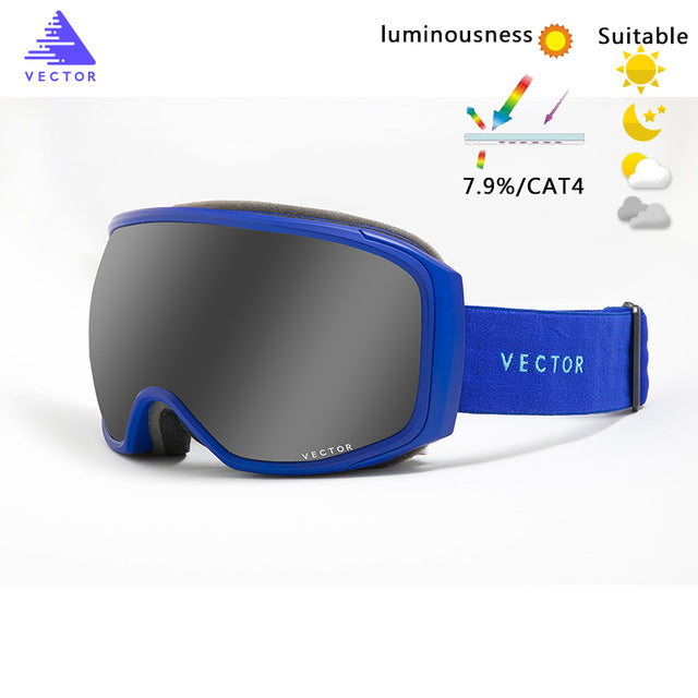 Ski Goggles Anti-Fog UV400 Skiing Snowboard Glasses Spherical Big Mask Eyewear Men Women