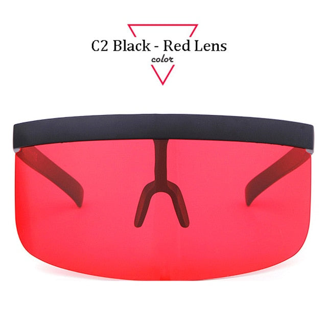 Oversize Shield Visor Windproof Sunglasses