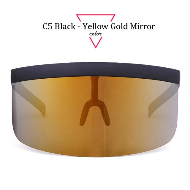 Oversize Shield Visor Windproof Sunglasses
