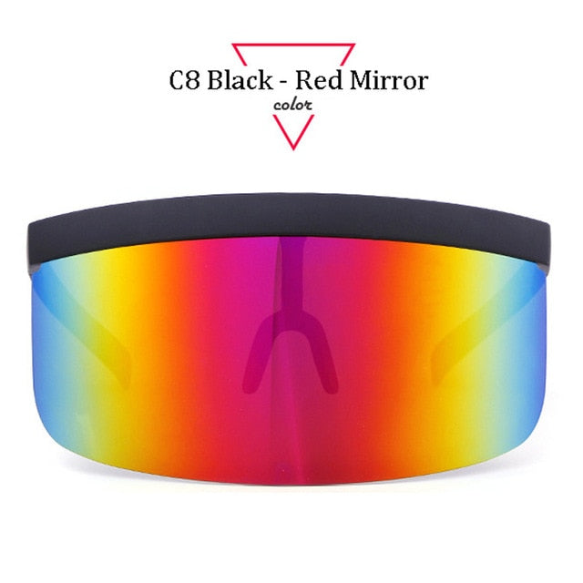 Oversize Shield Visor Windproof Sunglasses