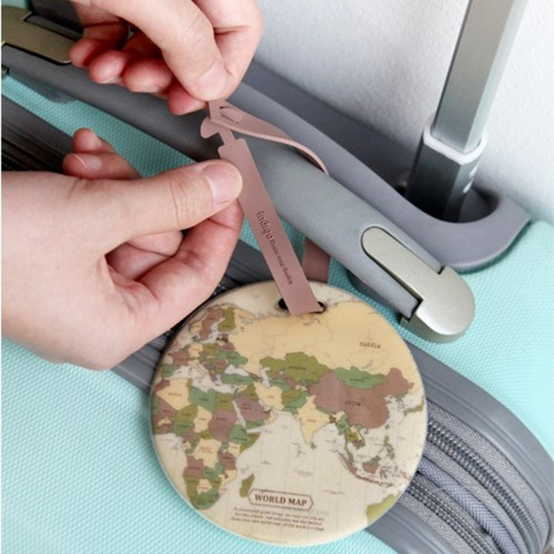 Map Luggage Tag Travel Accessories