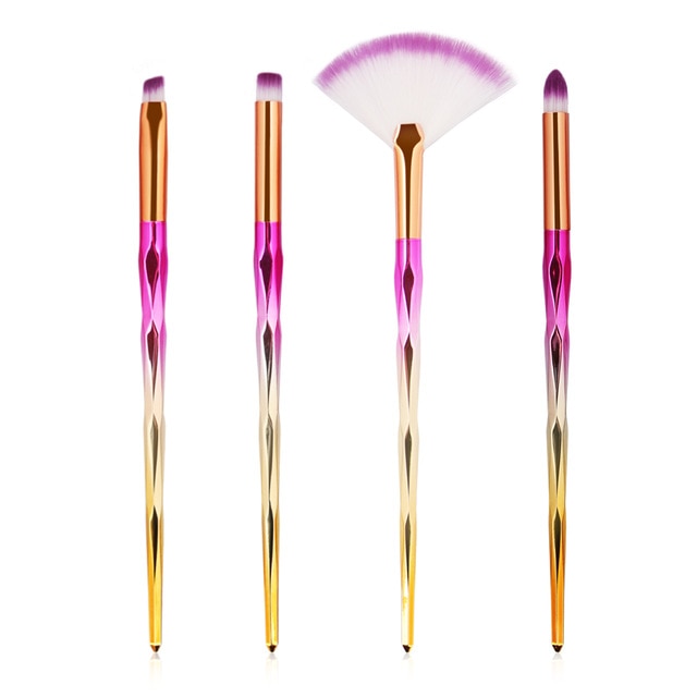 Diamond Shaped Makeup Brushes Powder Foundation, Eyeshadow, Blush Blending