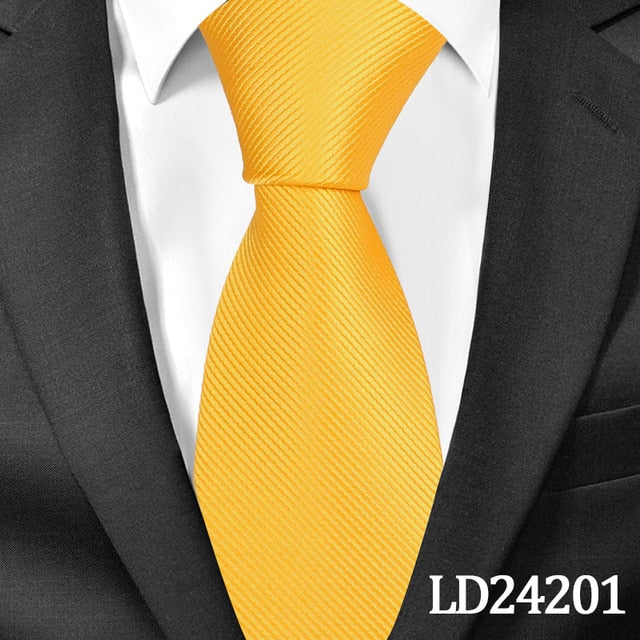 8 CM Classic Solid Ties for Men Fashion Casual