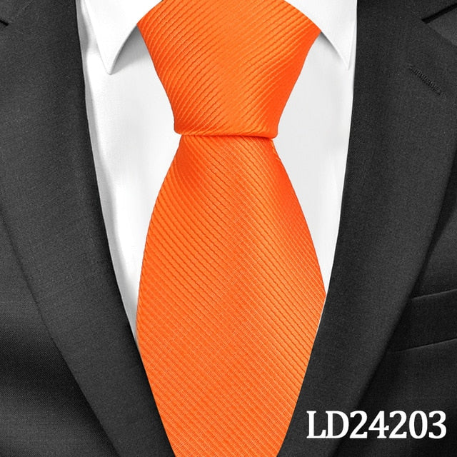 8 CM Classic Solid Ties for Men Fashion Casual