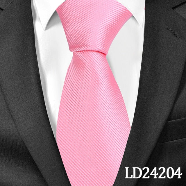 8 CM Classic Solid Ties for Men Fashion Casual