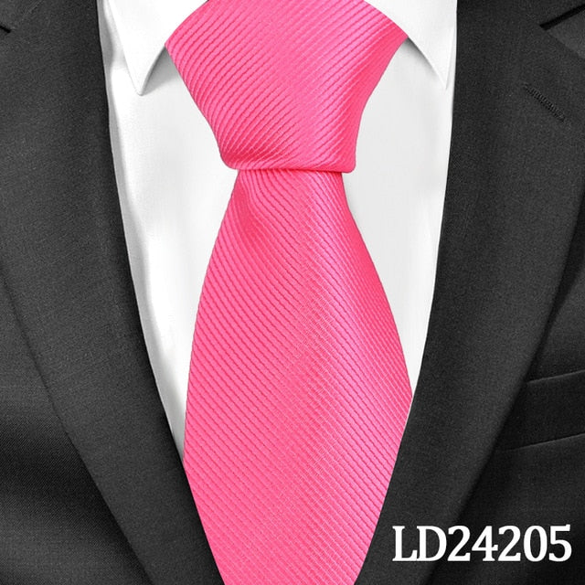 8 CM Classic Solid Ties for Men Fashion Casual
