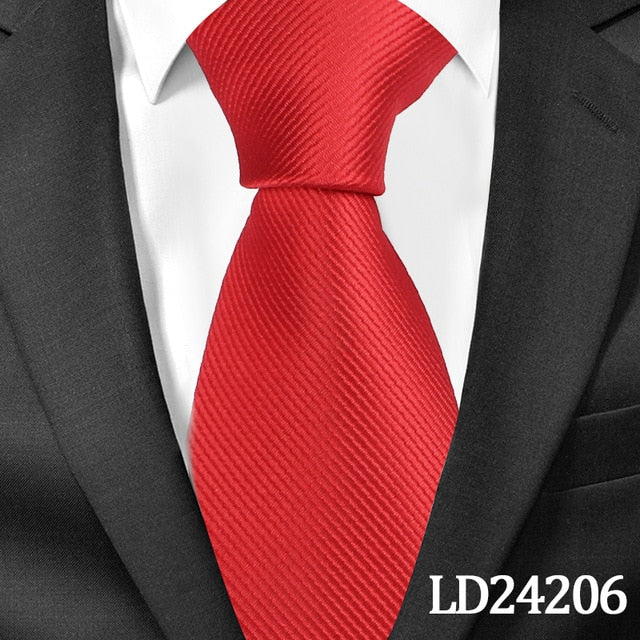 8 CM Classic Solid Ties for Men Fashion Casual