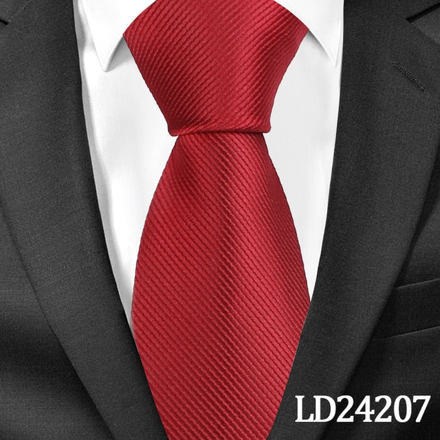 8 CM Classic Solid Ties for Men Fashion Casual