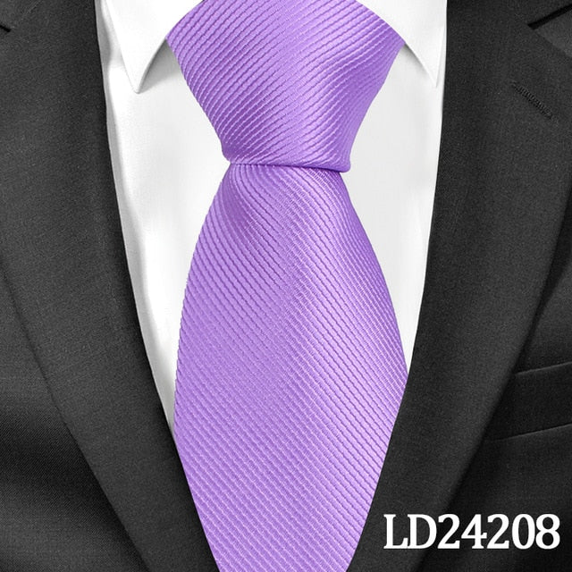 8 CM Classic Solid Ties for Men Fashion Casual