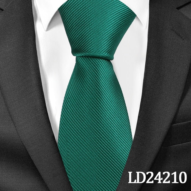 8 CM Classic Solid Ties for Men Fashion Casual