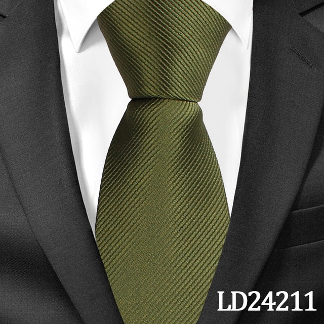 8 CM Classic Solid Ties for Men Fashion Casual