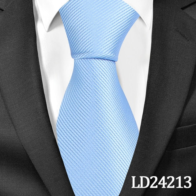 8 CM Classic Solid Ties for Men Fashion Casual