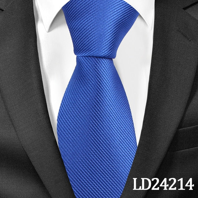 8 CM Classic Solid Ties for Men Fashion Casual