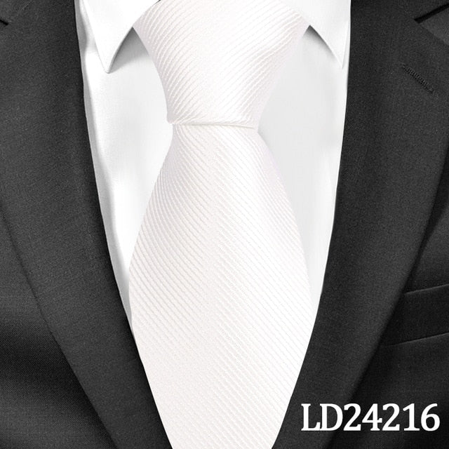 8 CM Classic Solid Ties for Men Fashion Casual