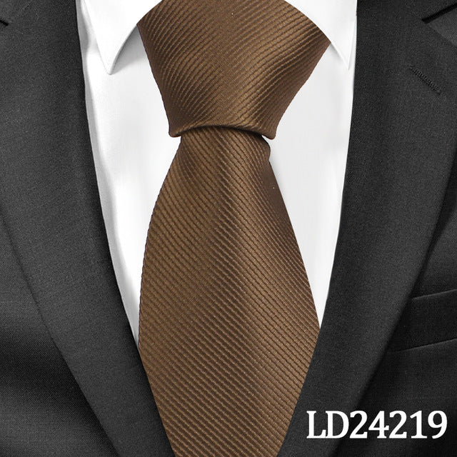 8 CM Classic Solid Ties for Men Fashion Casual