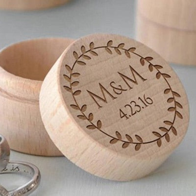 Personalized Rustic Wedding Ring Box