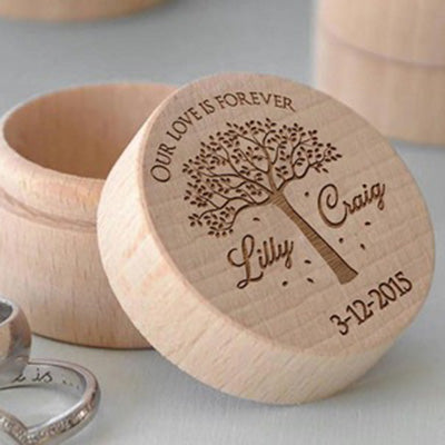 Personalized Rustic Wedding Ring Box