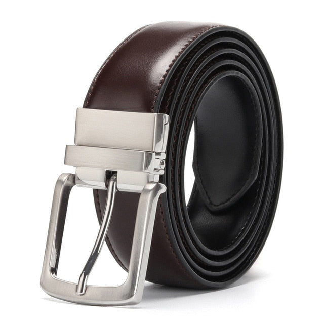 Classic Mens Genuine Leather Reversible Belt