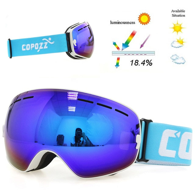 Ski Goggles Men Women Snowboard Glasses Skiing UV400 Protection Snow Skiing Anti-Fog Mask