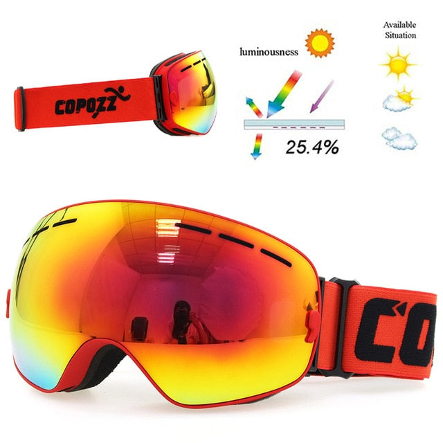 Ski Goggles Men Women Snowboard Glasses Skiing UV400 Protection Snow Skiing Anti-Fog Mask