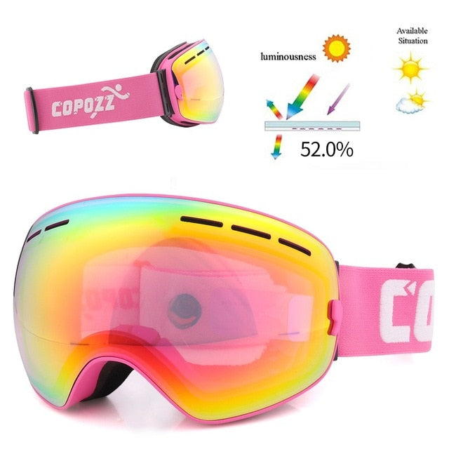 Ski Goggles Men Women Snowboard Glasses Skiing UV400 Protection Snow Skiing Anti-Fog Mask