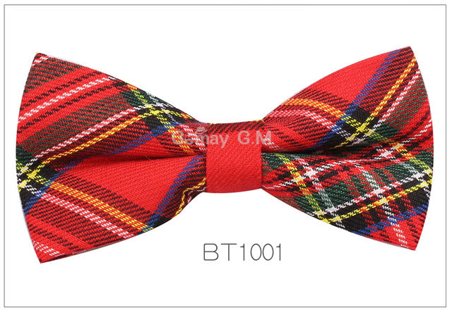Adjustable Classic Plaid Bowtie