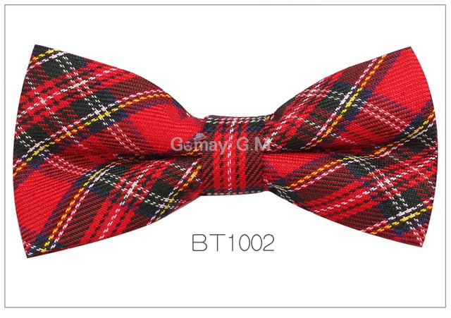 Adjustable Classic Plaid Bowtie