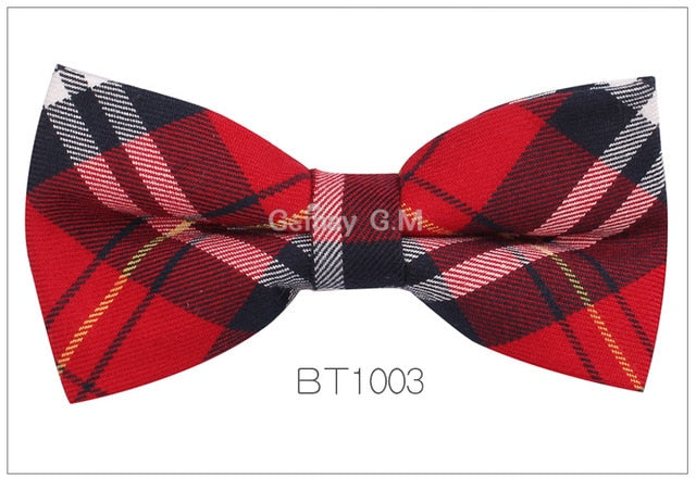 Adjustable Classic Plaid Bowtie