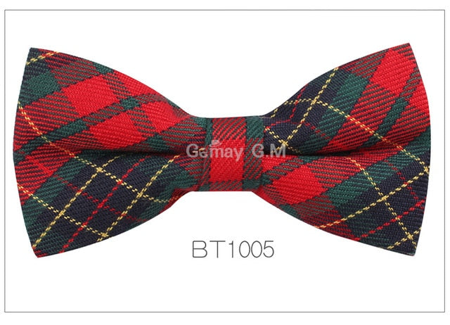 Adjustable Classic Plaid Bowtie