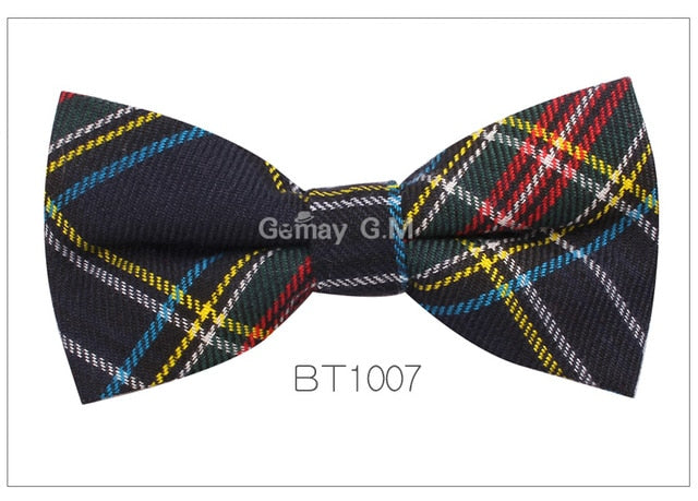 Adjustable Classic Plaid Bowtie
