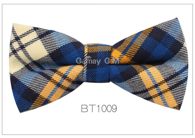 Adjustable Classic Plaid Bowtie