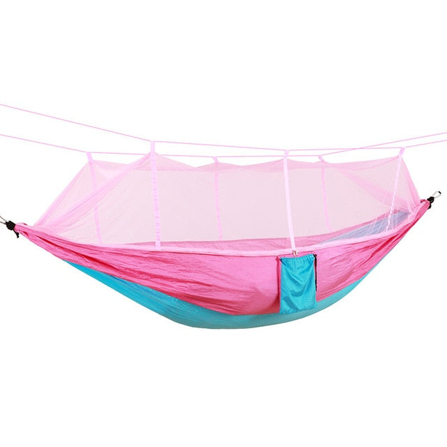 1-2 Person Outdoor Camping Hammock w/ Mosquito Net
