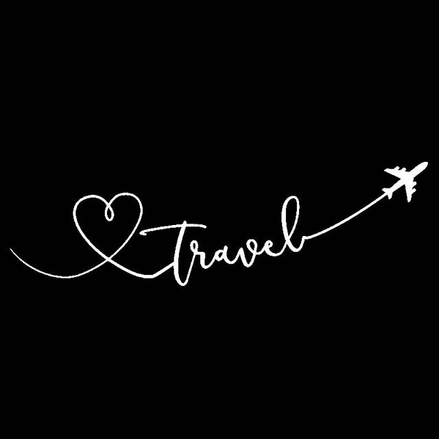 Cartoon Love Travel Aeroplane Delicate Vinyl Car Sticker Decal Special Pattern